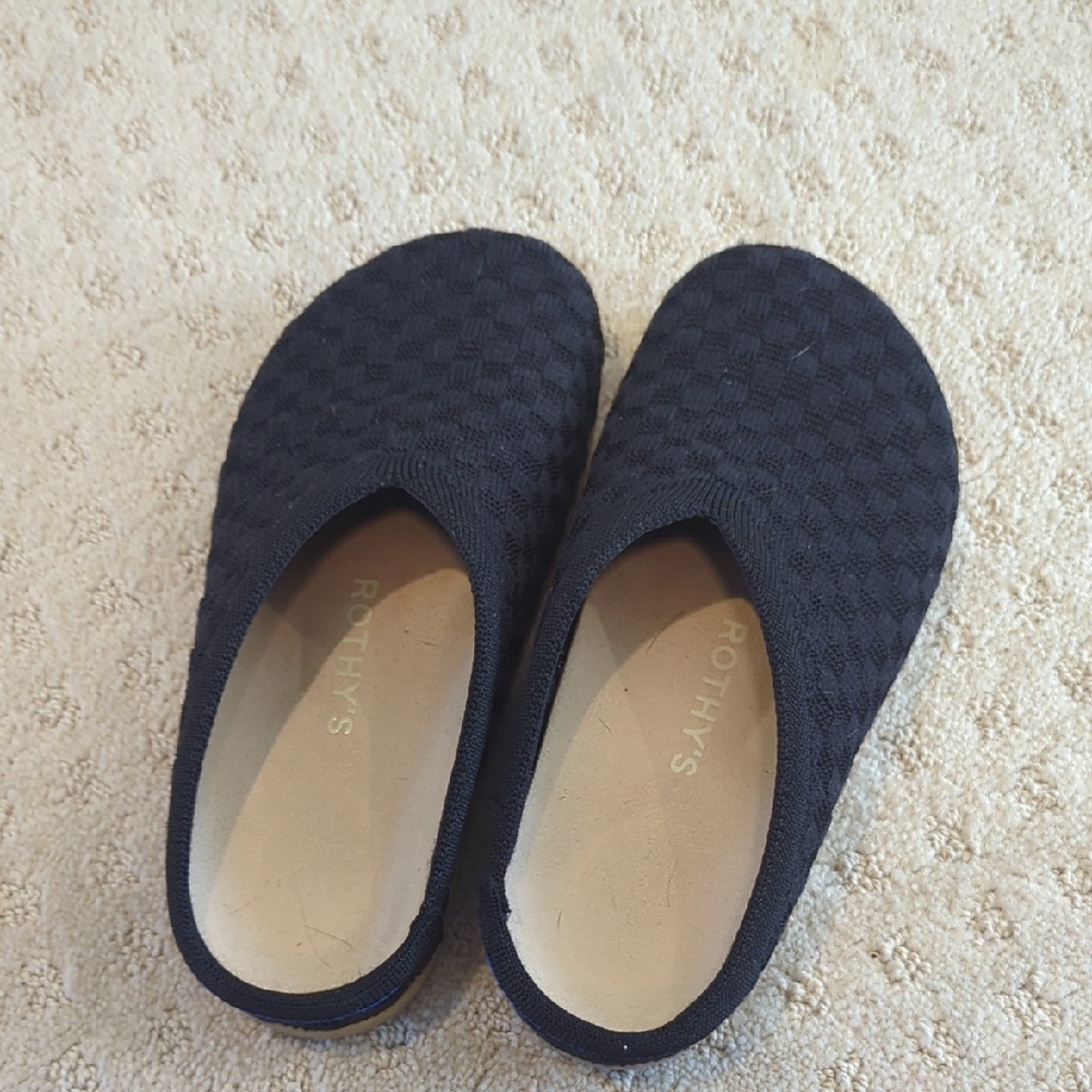 Rothy's Textured Black Slip-Ons